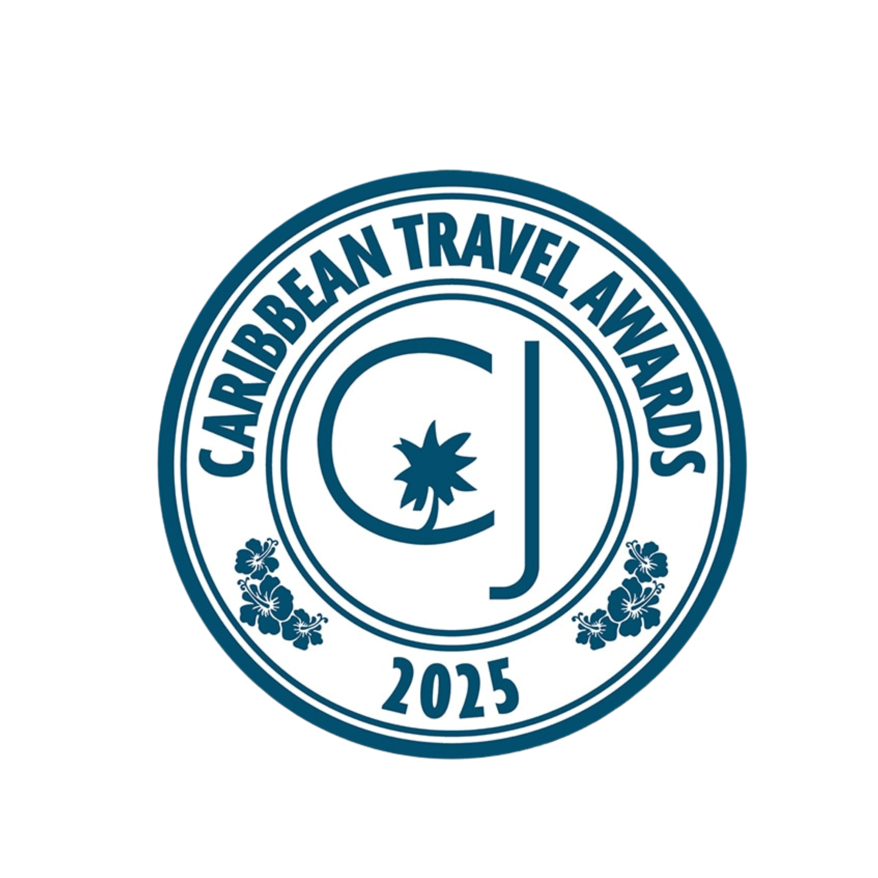 a blue and white logo