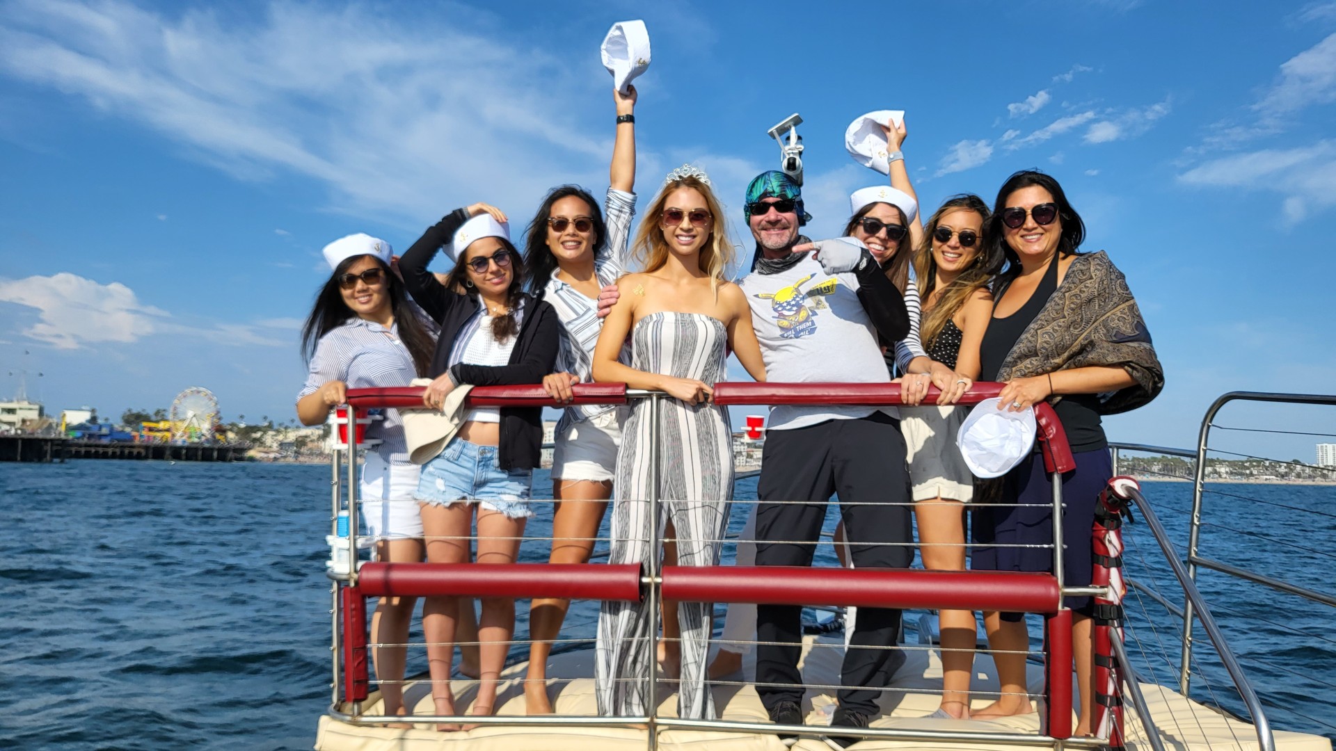 a group of people on a boat