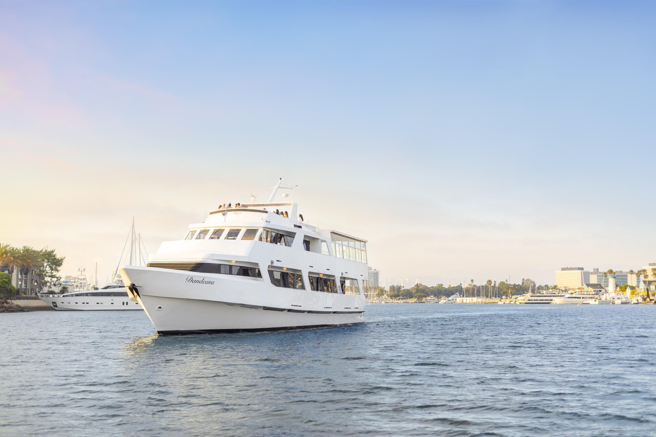 a white boat in the water
