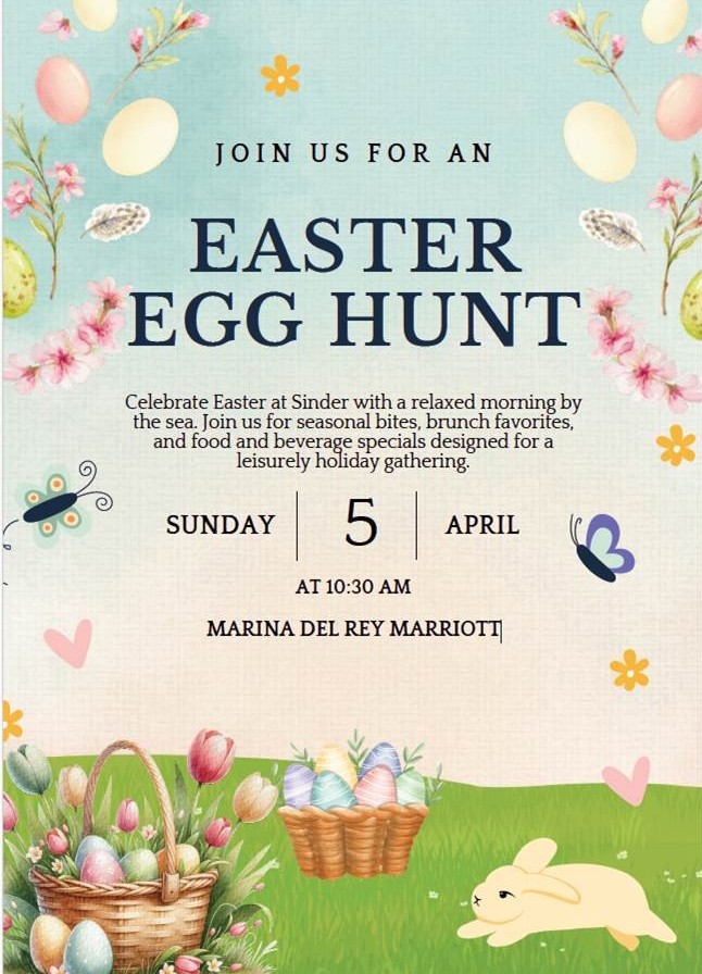 a poster for a easter egg hunt