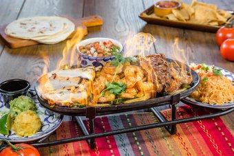 a plate of food on a table