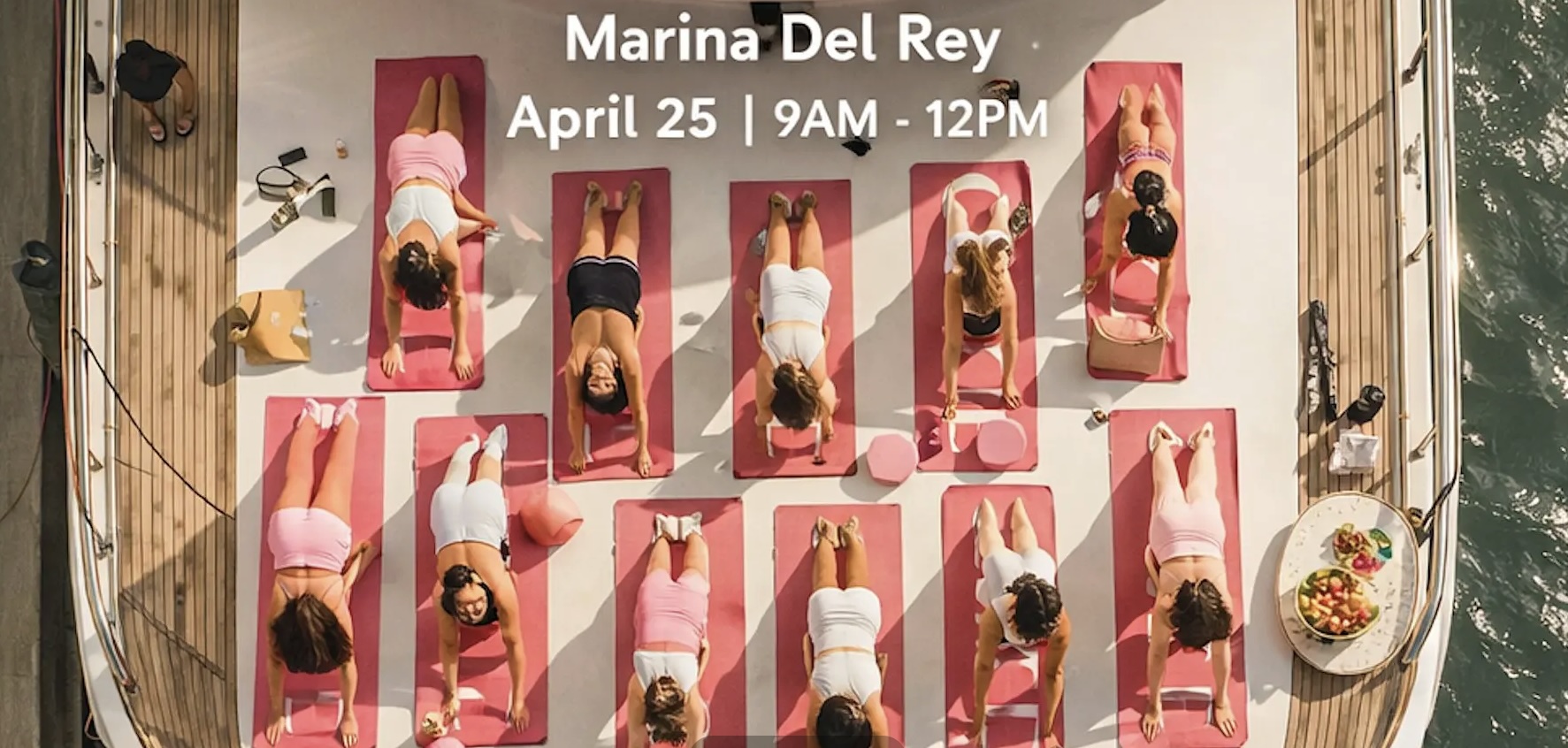 a group of people doing yoga