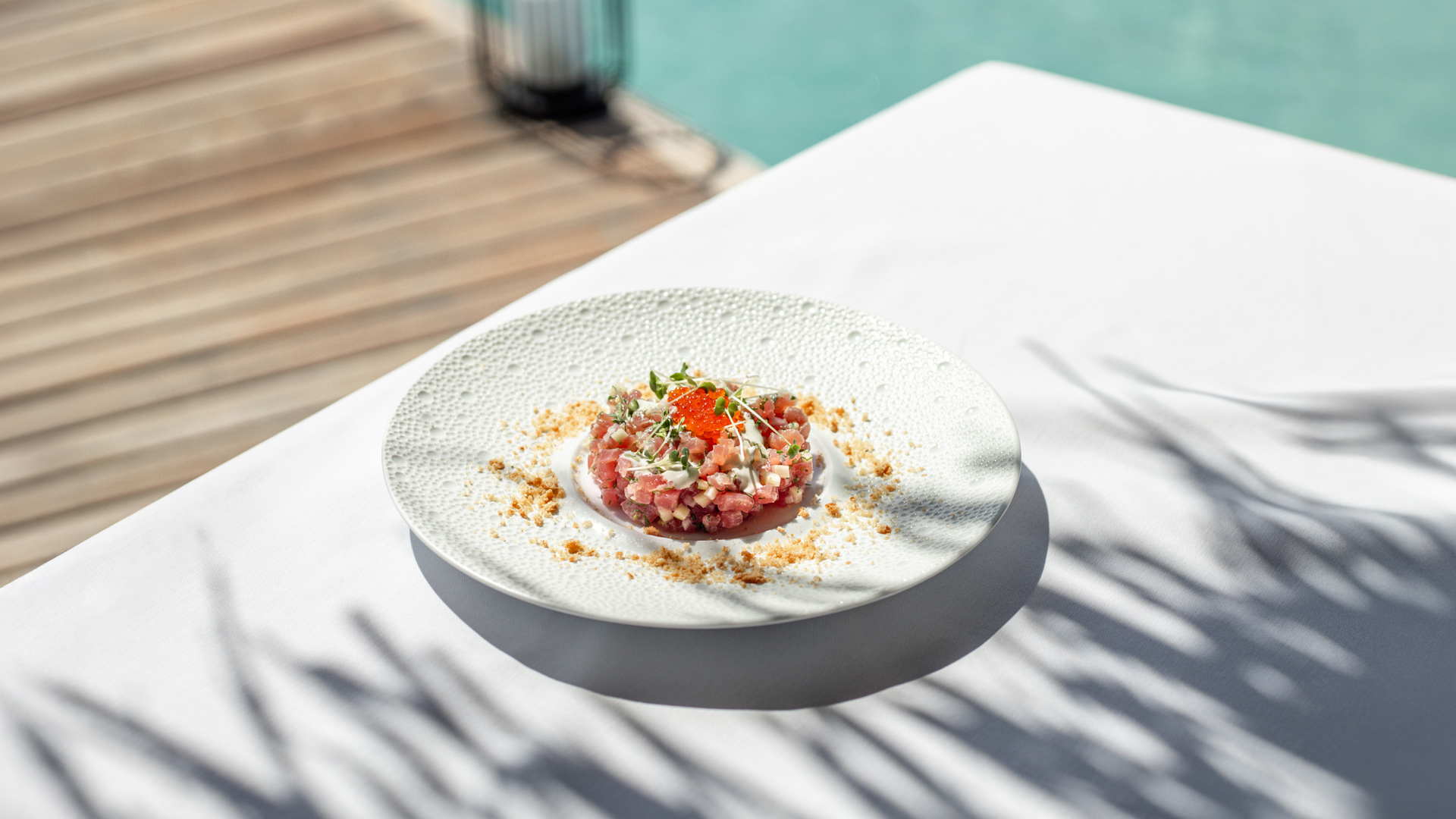 a plate of food on a table