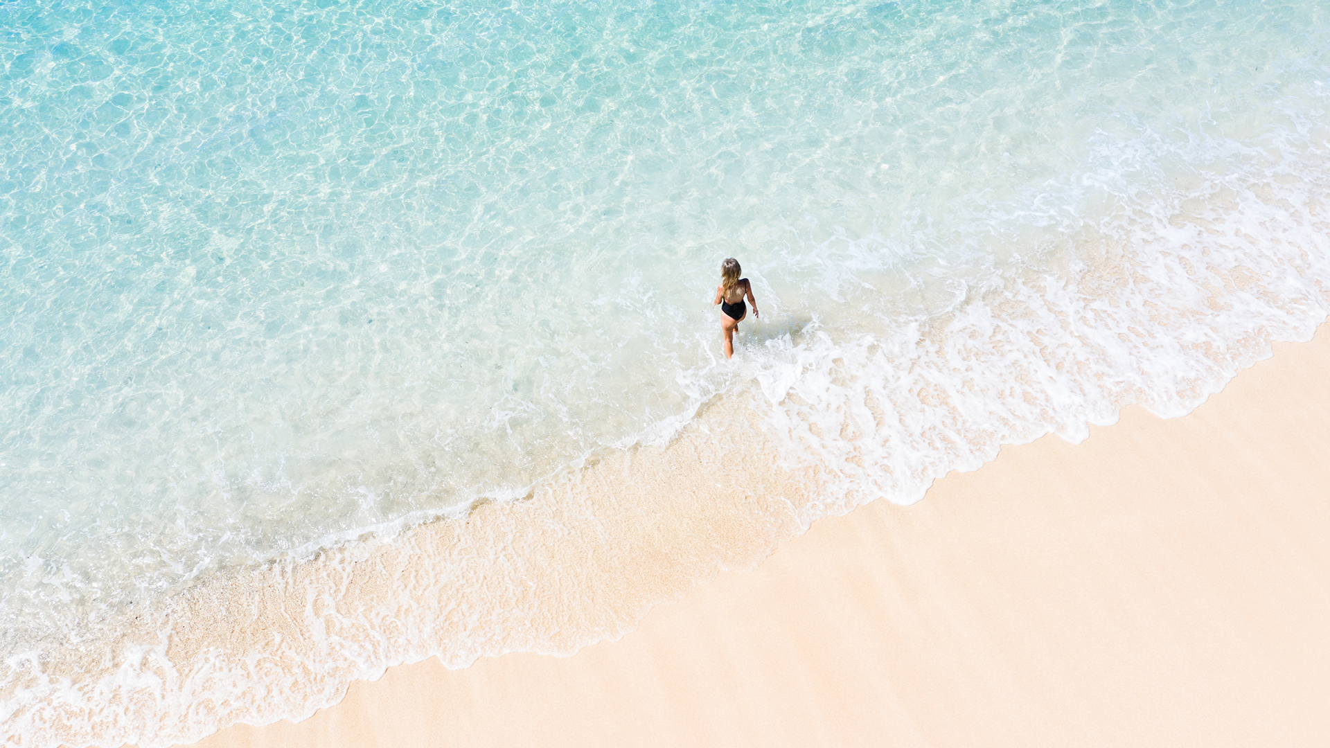 a woman on a beach