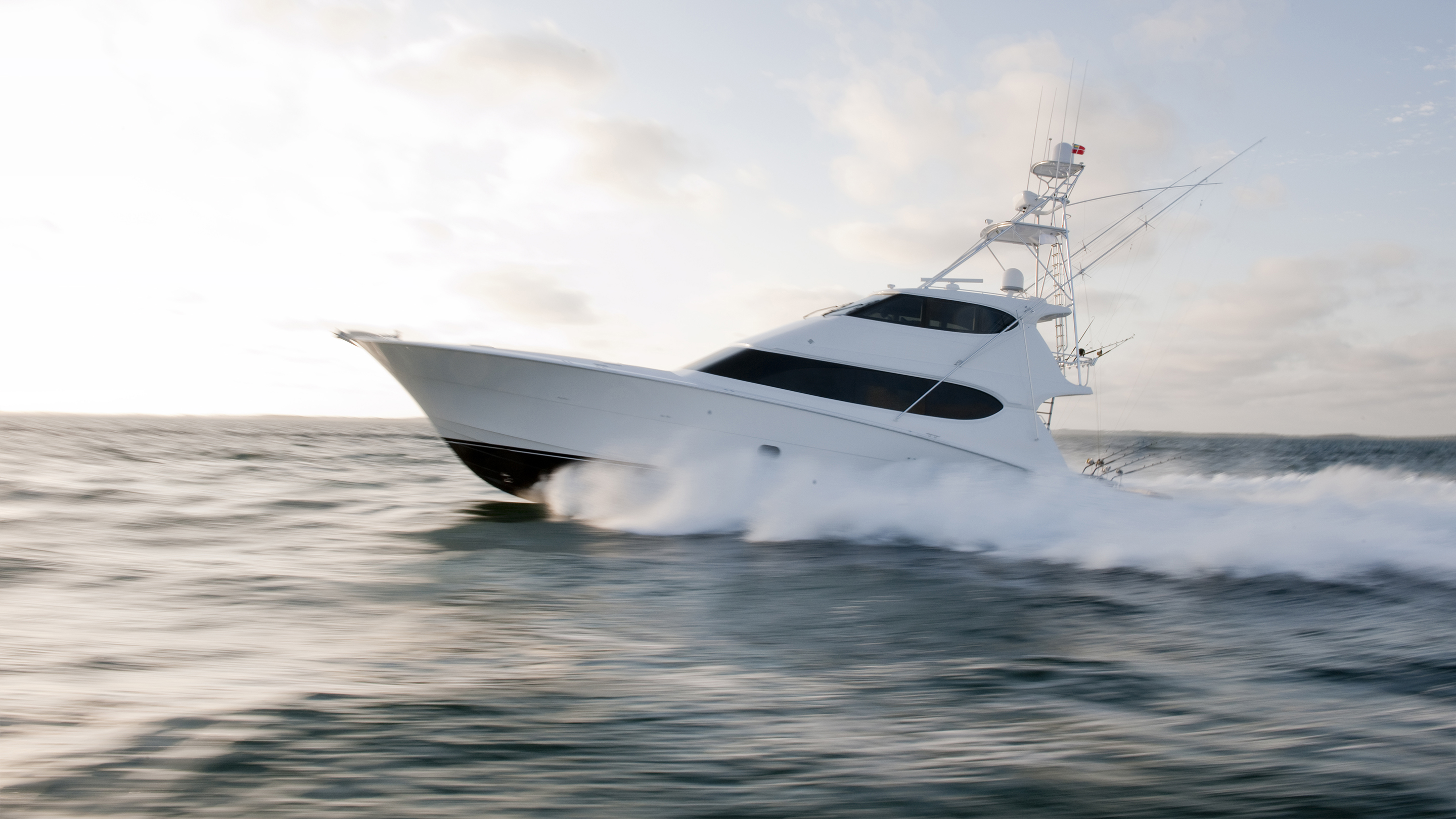 a white boat in the water