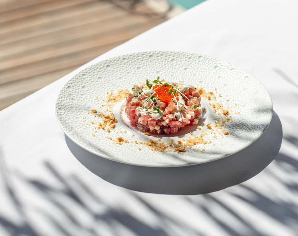 a plate of food on a table