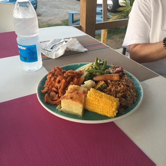 a plate of food on a table