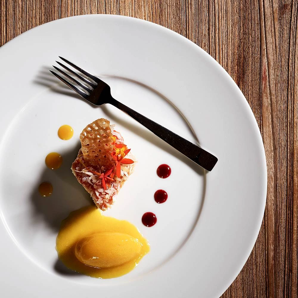 a plate with food on it