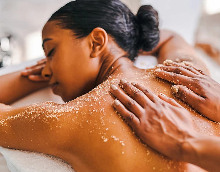 a woman receiving a massage