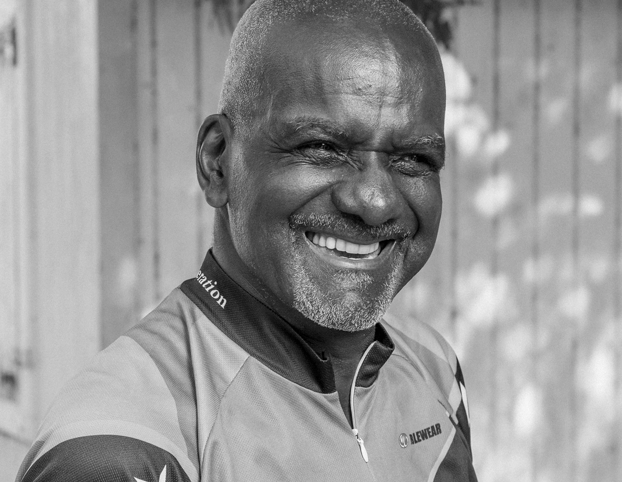 a man smiling for the camera