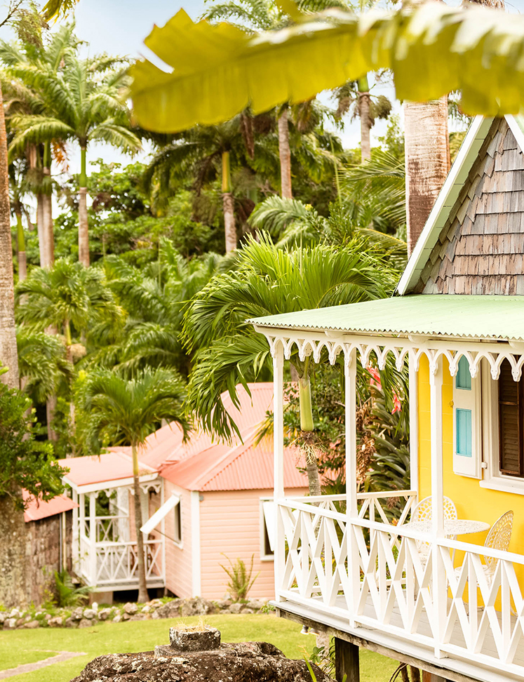 a house with a porch and trees