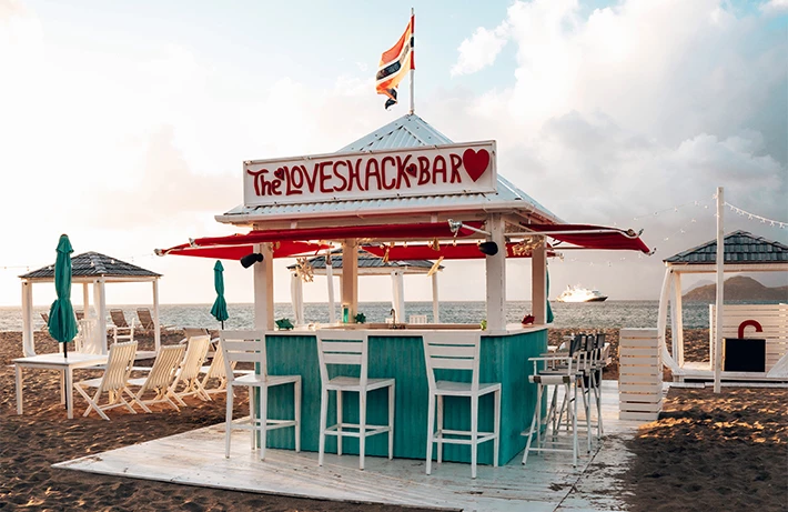 a bar on a beach