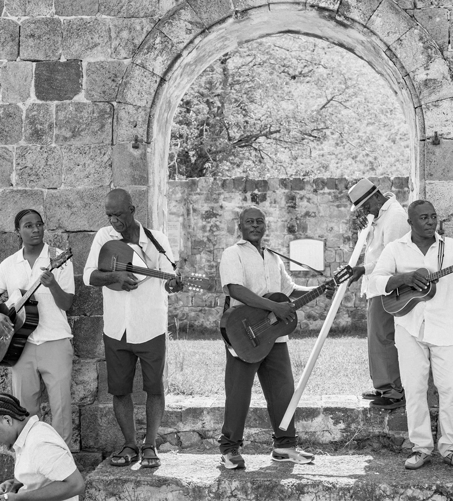 a group of people playing instruments