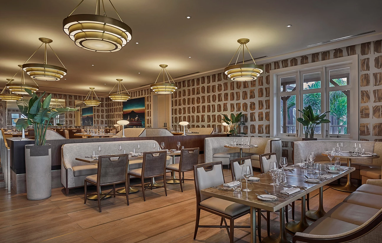 a restaurant with tables and chairs