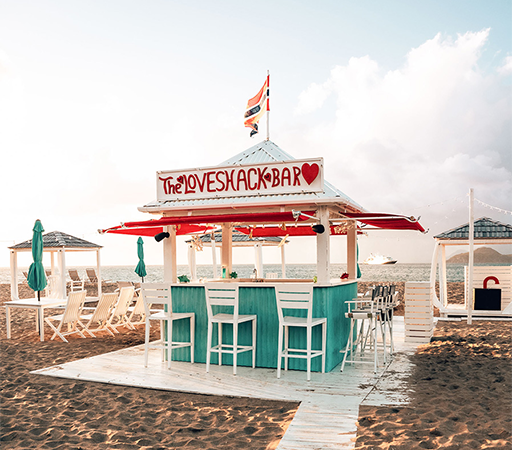 a bar on a beach