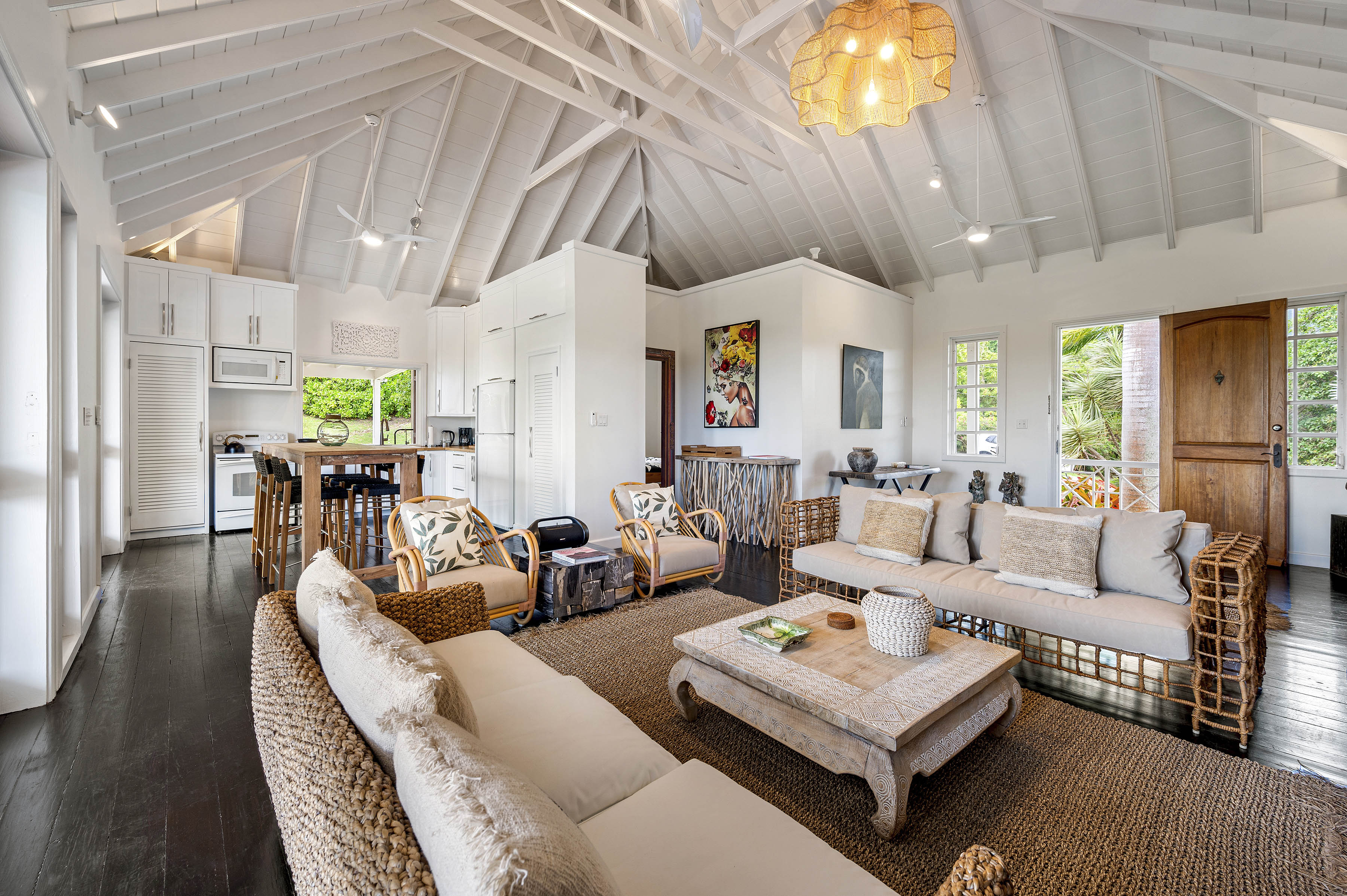 a living room with a couch and a coffee table