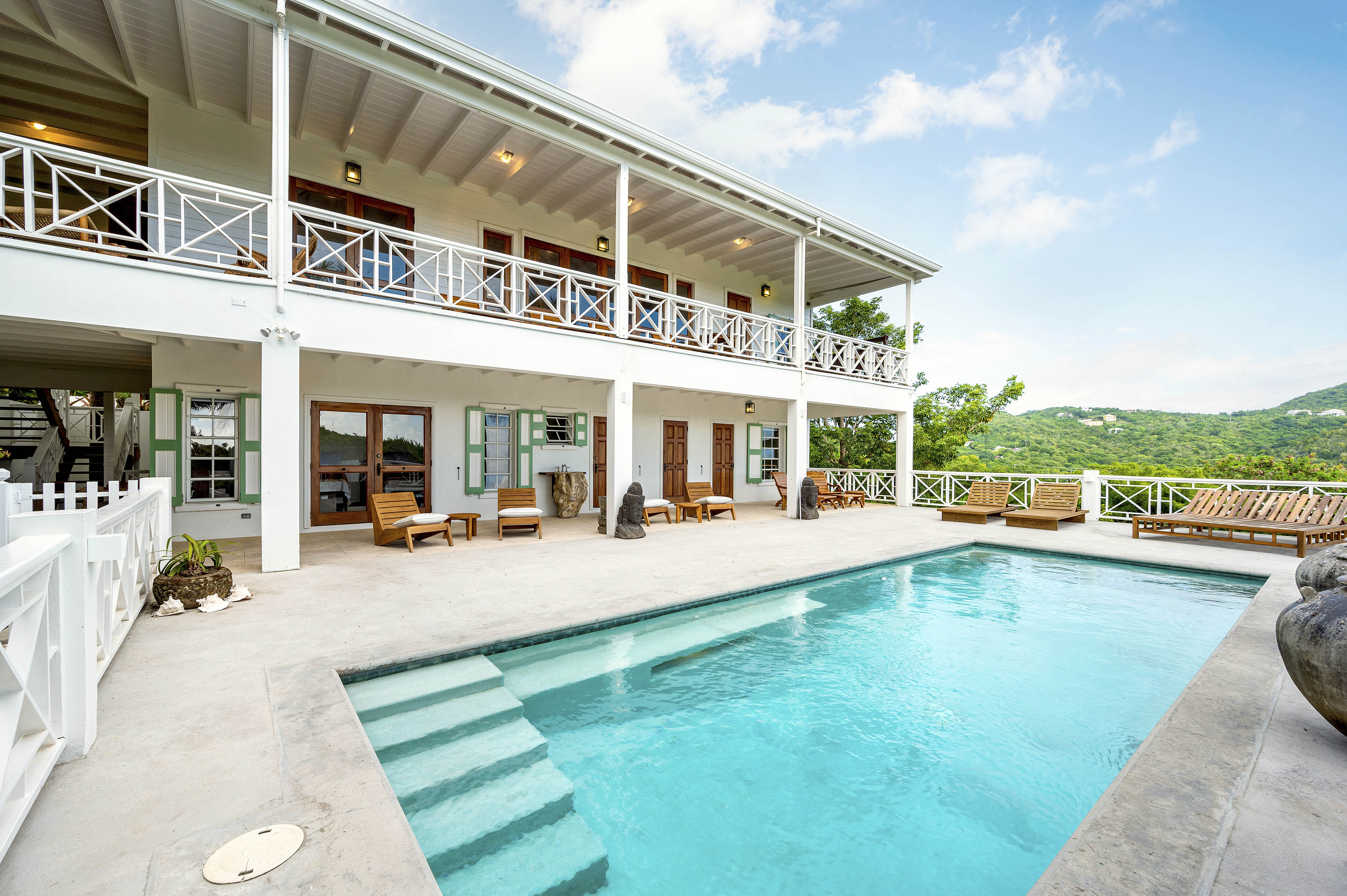 a swimming pool in a house