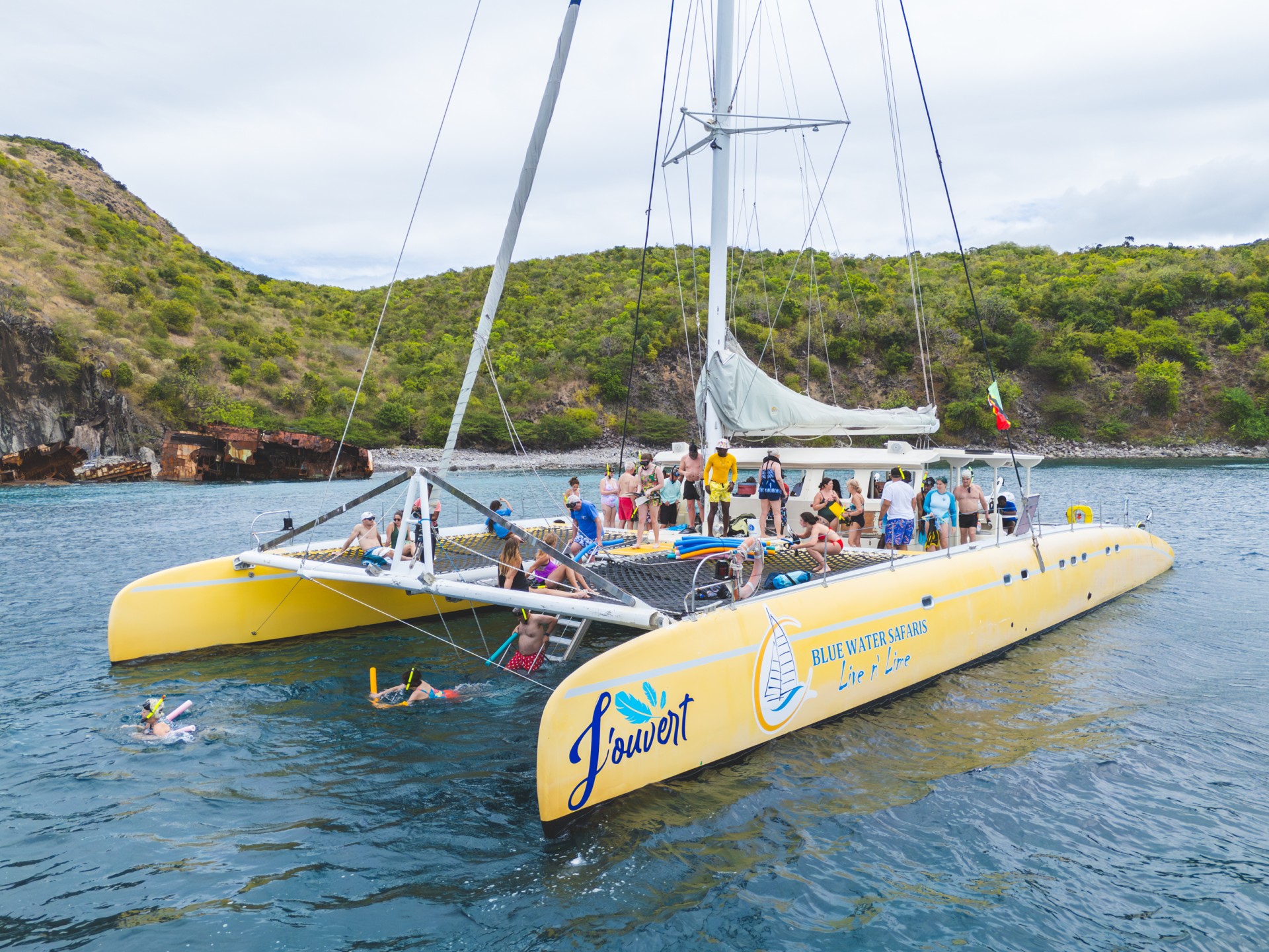 a group of people on a boat