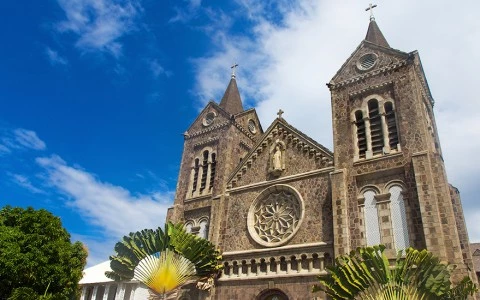 a church with a clock tower