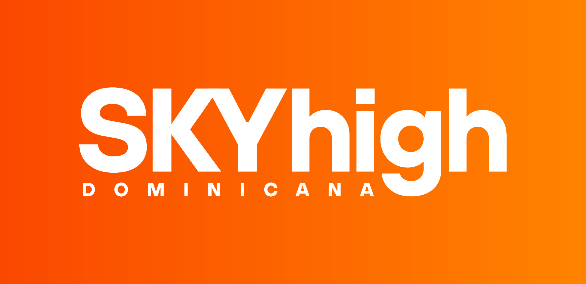 a white text on an orange background