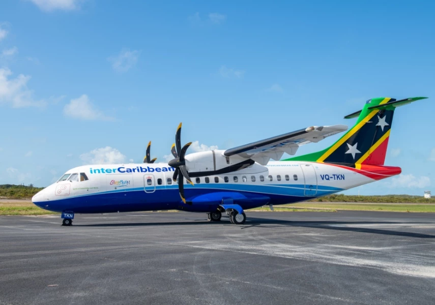 a plane on the runway