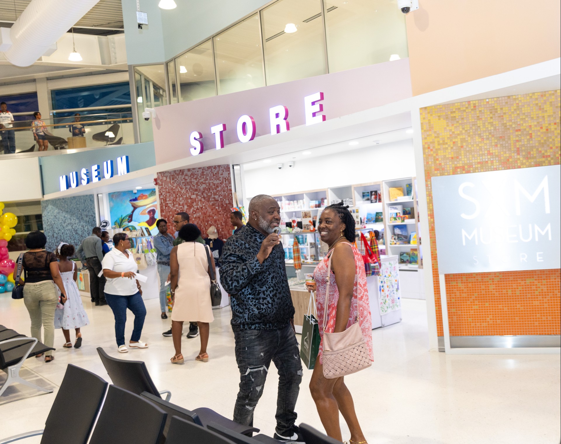 a man and woman in a store