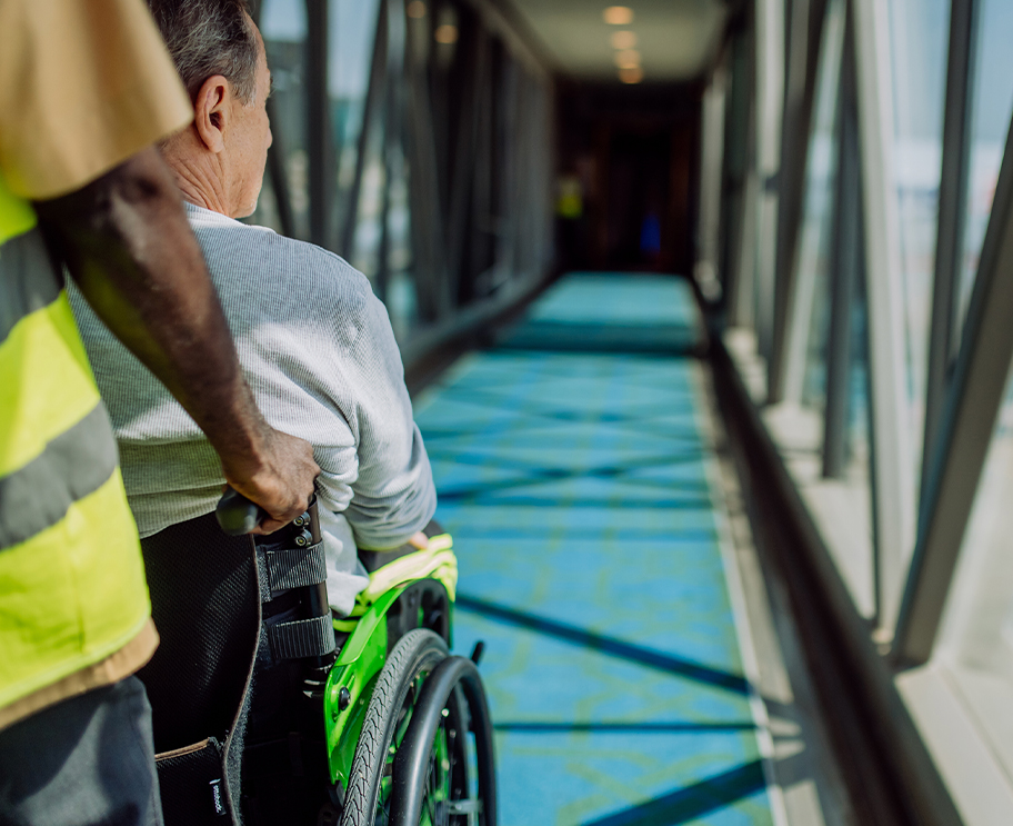 a man in a wheelchair