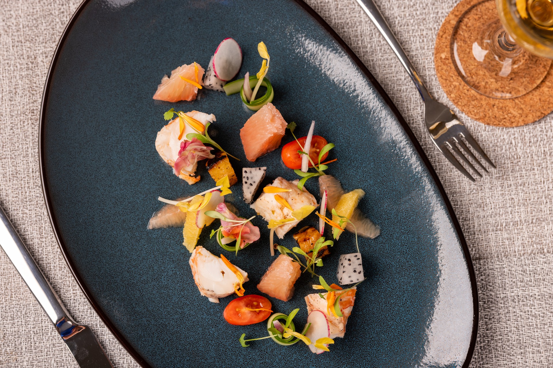 a plate of food on a table