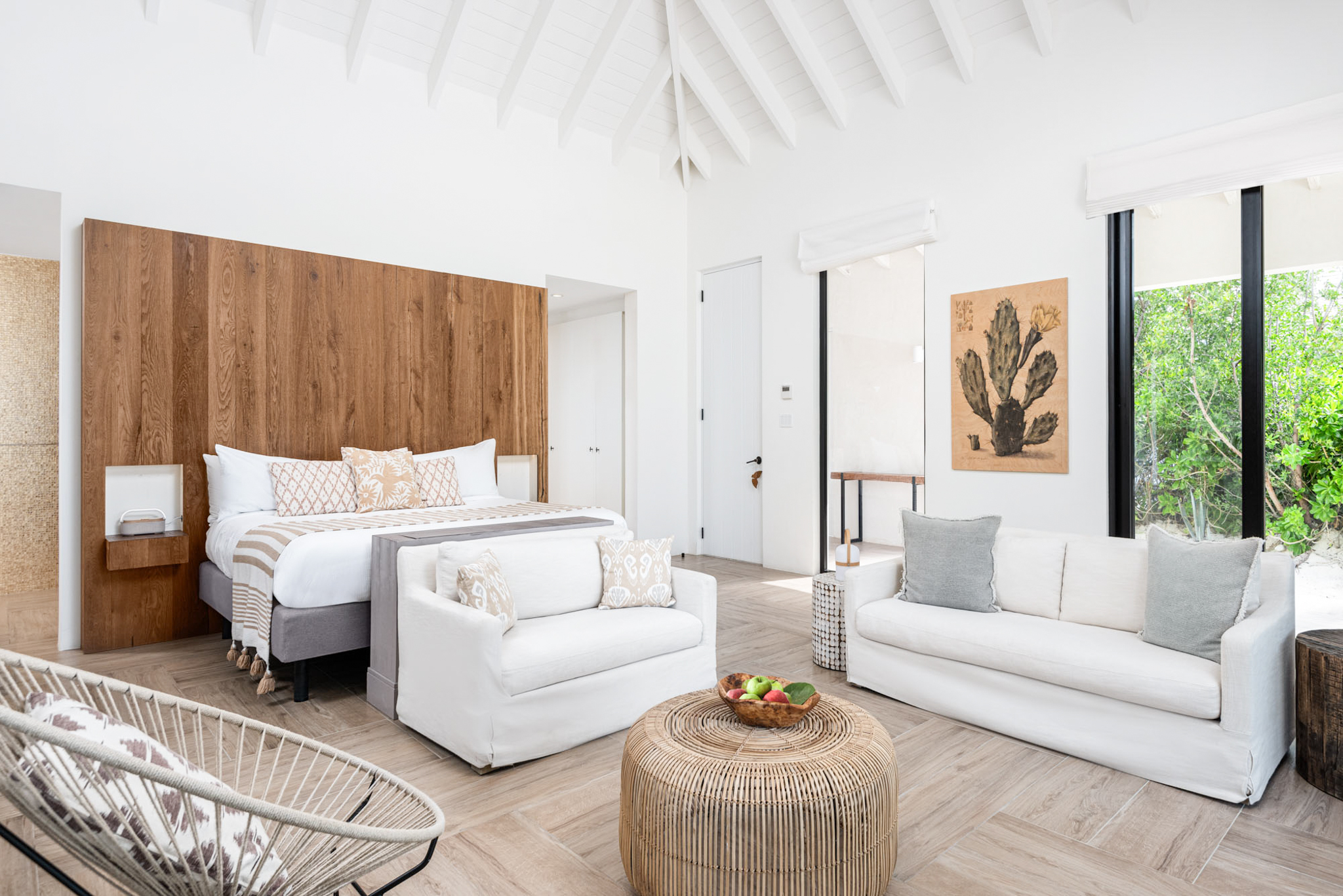 a room with a bed and a couch