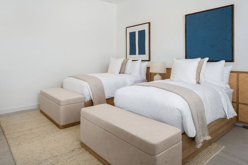 a room with two beds