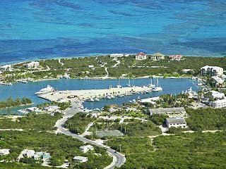 aerial view of a small island