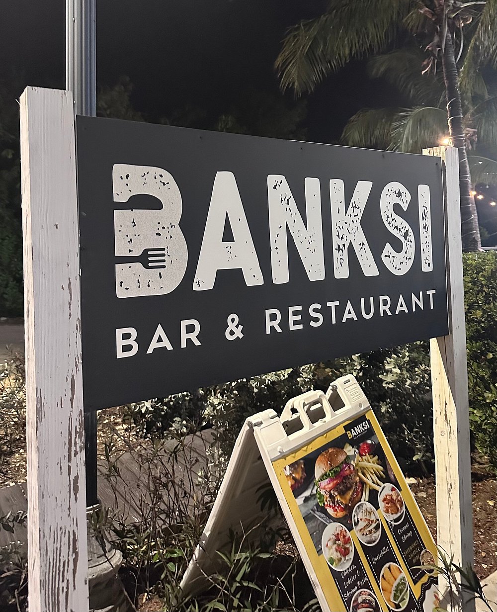 a sign with a menu on it