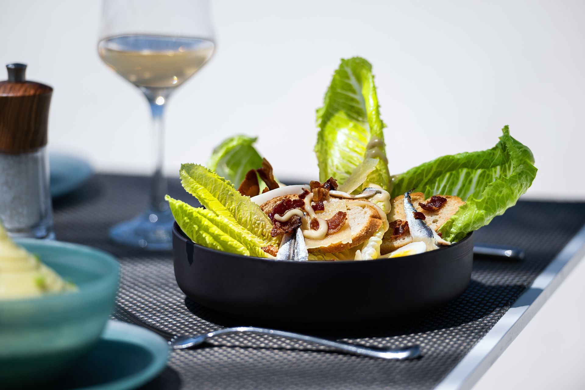 a bowl of food on a table