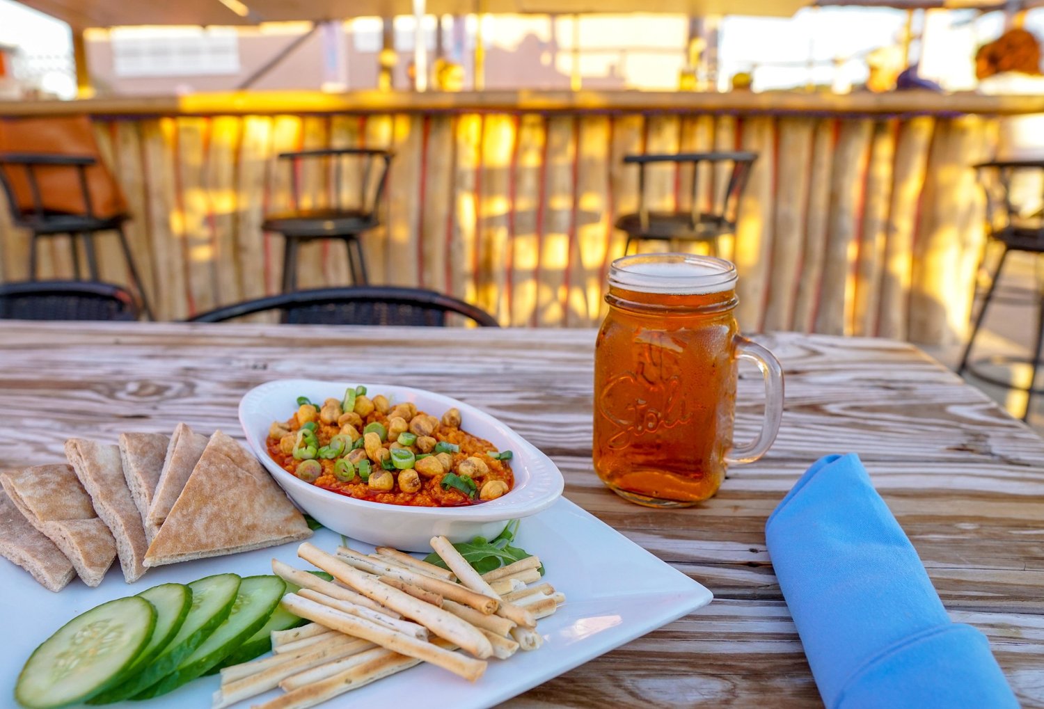 a plate of food on a table