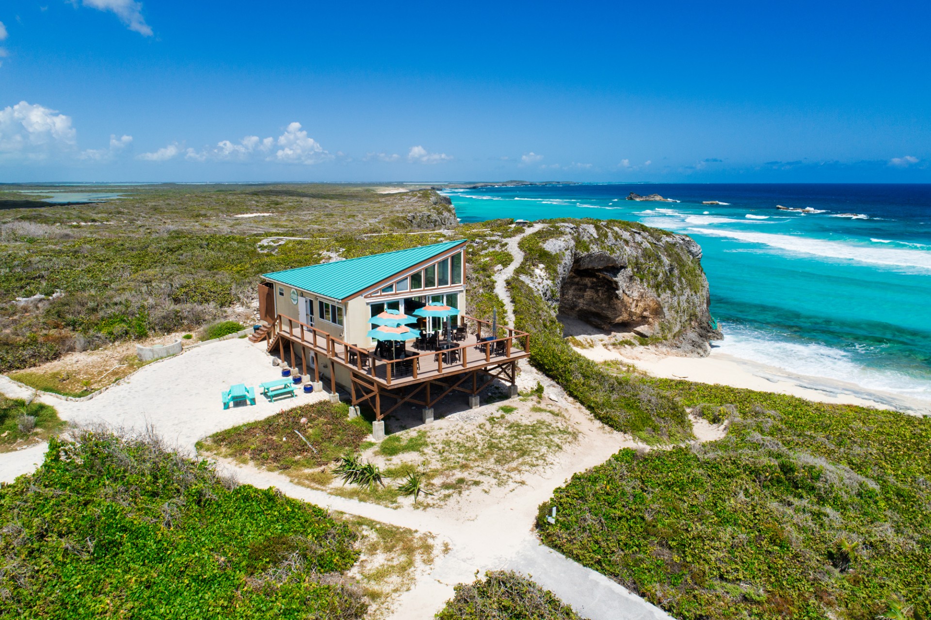 a house on a beach