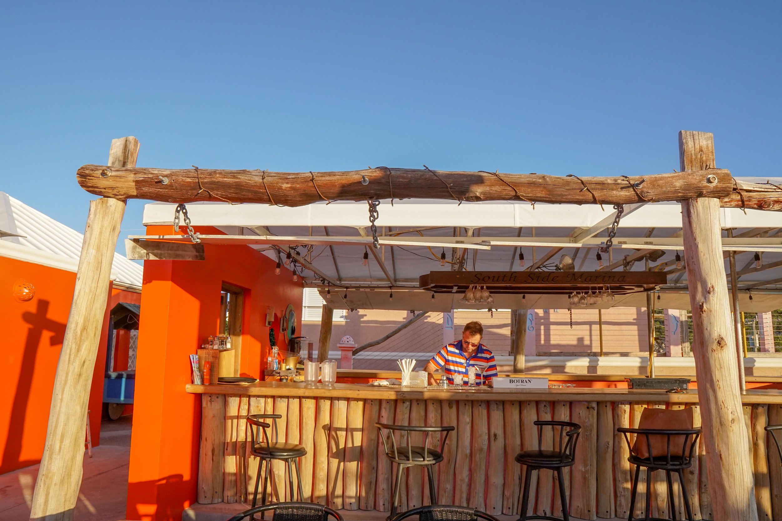 a man sitting at a bar