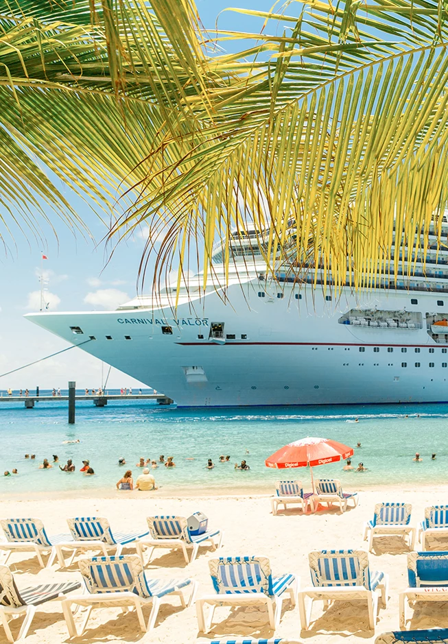 a cruise ship in the water