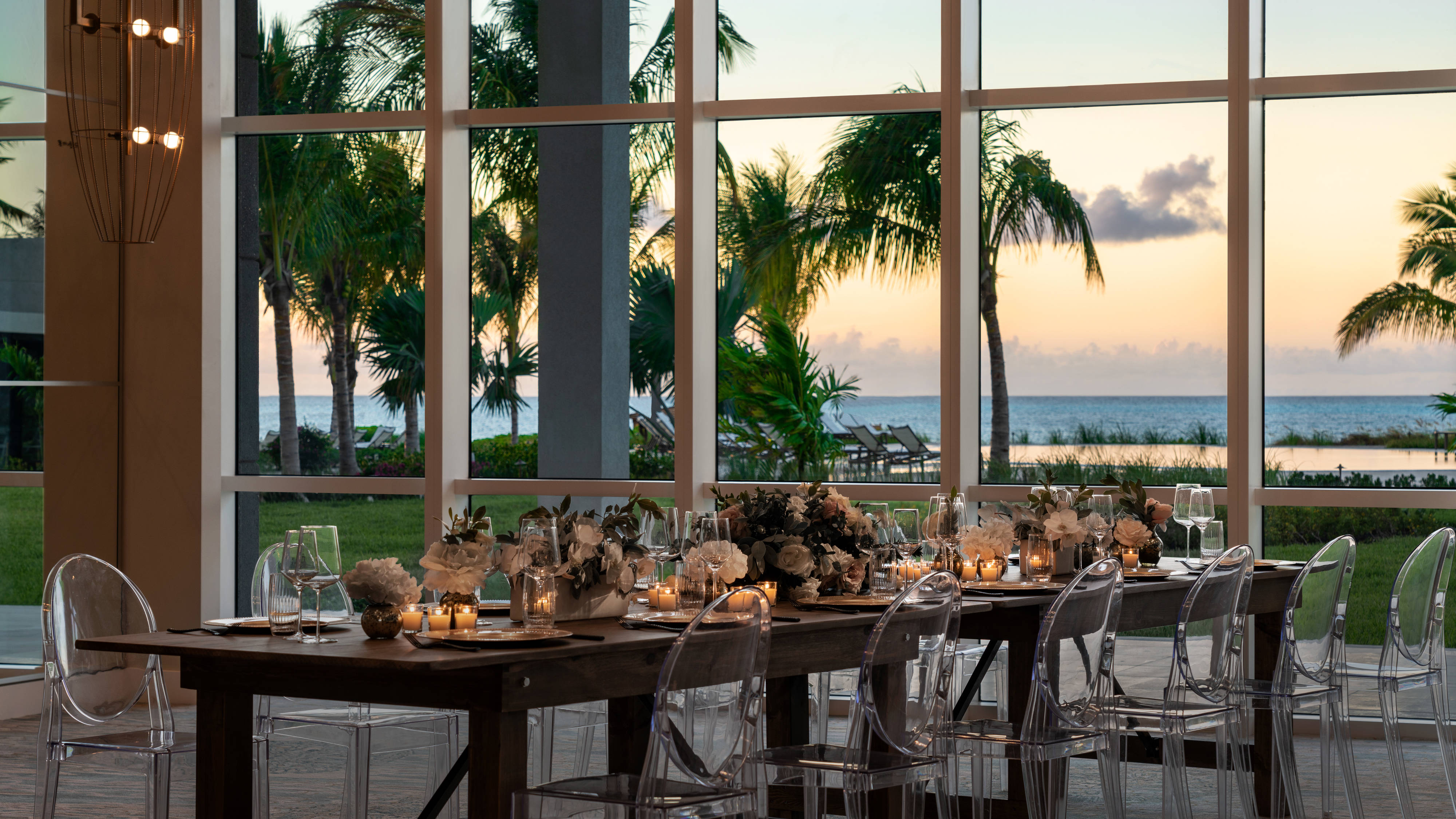 a table set for a wedding reception
