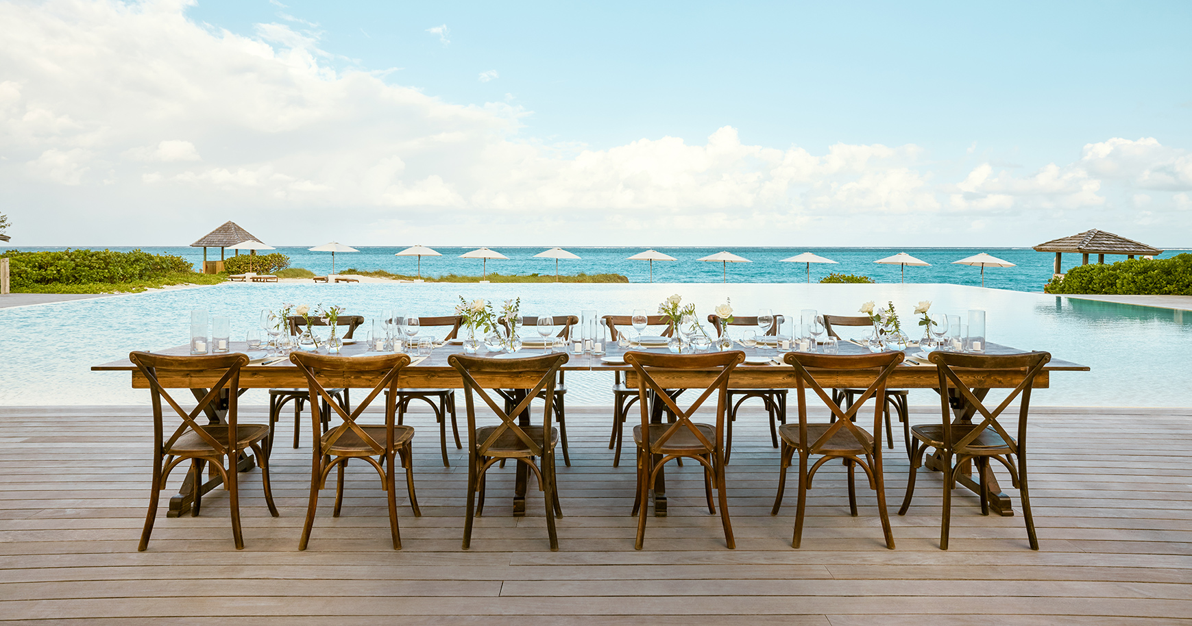 a table set for a dinner party