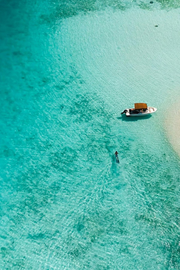 a boat in the water