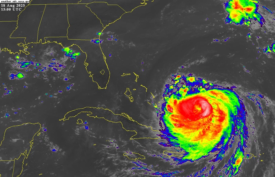 a satellite image of a hurricane