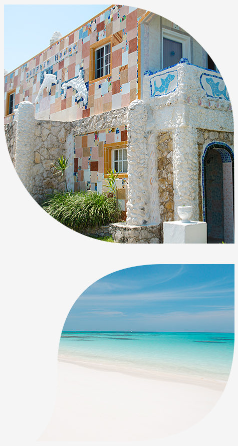 top images dolphin house and bottom beach image 