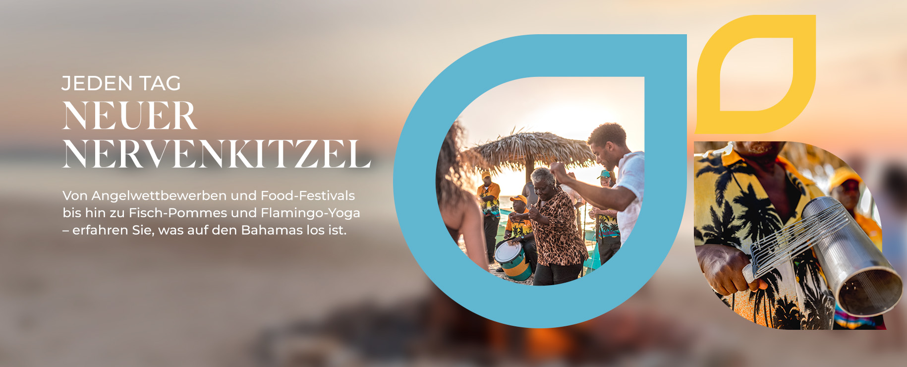 banner that speaks to island events