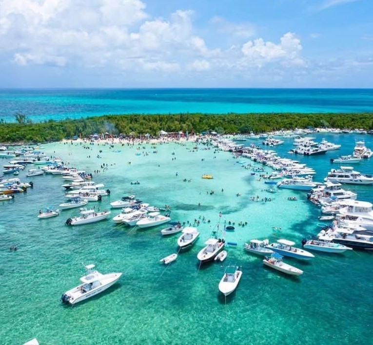 a group of boats in a body of water