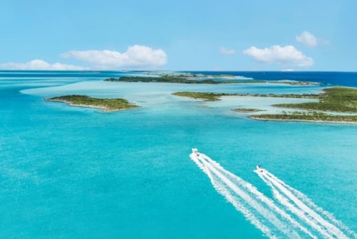 a group of boats in the water