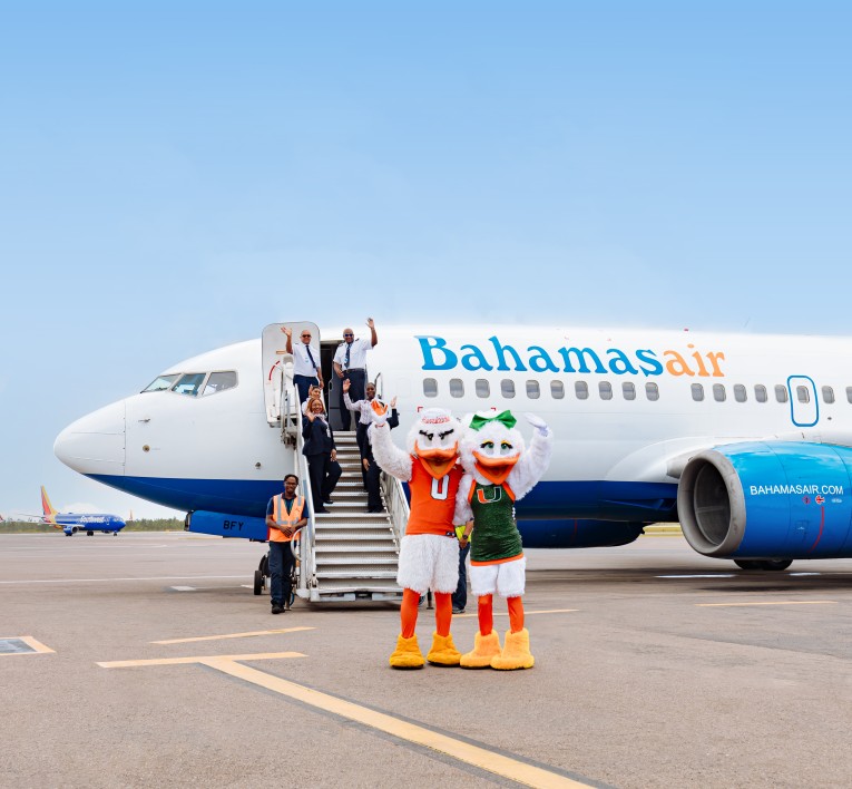 Bahamasair & Canes Mascot 