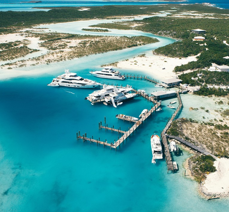 yachts docked at a marina