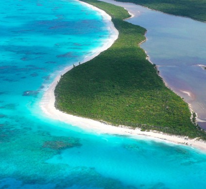 an aerial view of a beach