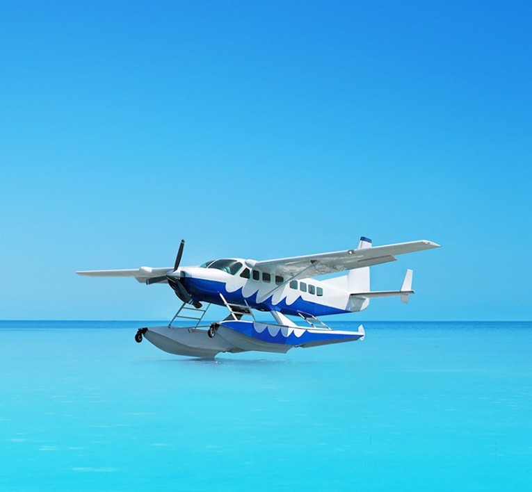 a seaplane in the water