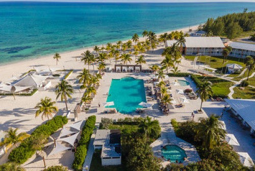 a swimming pool and a beach